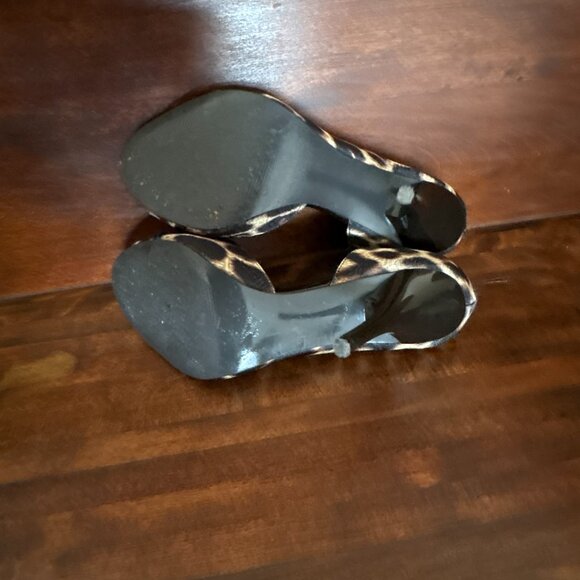 Carlos by Carlos Santana Women's Brown Black Cheetah Heels Roulette Pumps Size 8 - Picture 8 of 9